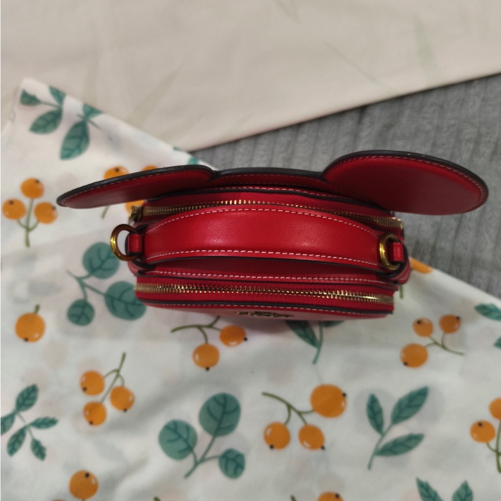 Coach Red Ear Round Crossbody Bag - Picture 6 of 9